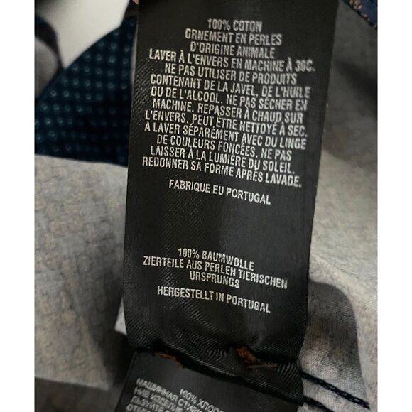 Ted Baker London Men's Size 4 Navy Button-Up Shirt Made In Portugal 100% Cotton - Picture 10 of 15